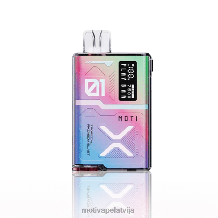 MOTI Play Bar 7500 vienreizējās lietošanas vape (5%, 7500 uzpūtienu) 628D055 MOTI vape pods zemeņu banāns