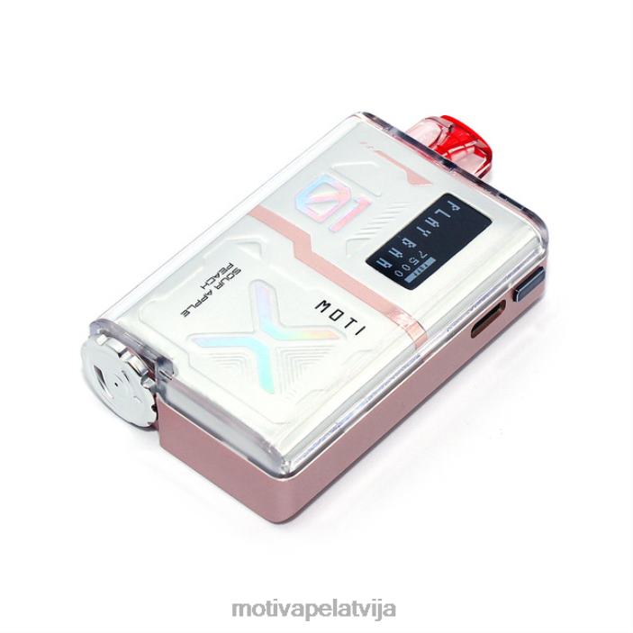 MOTI Play Bar 7500 vienreizējās lietošanas vape (5%, 7500 uzpūtienu) 628D056 MOTI vape review skābs ābolu persiks