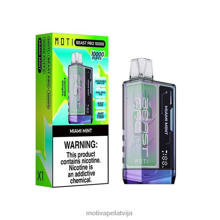MOTI Beast Pro vienreizējās lietošanas vape (5%, 10000 uzpūtienu) 628D042 MOTI vape riga kolas putojošs