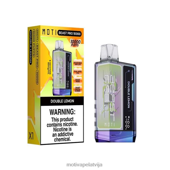 MOTI Beast Pro vienreizējās lietošanas vape (5%, 10000 uzpūtienu) 628D043 MOTI latvija dubultais citrons